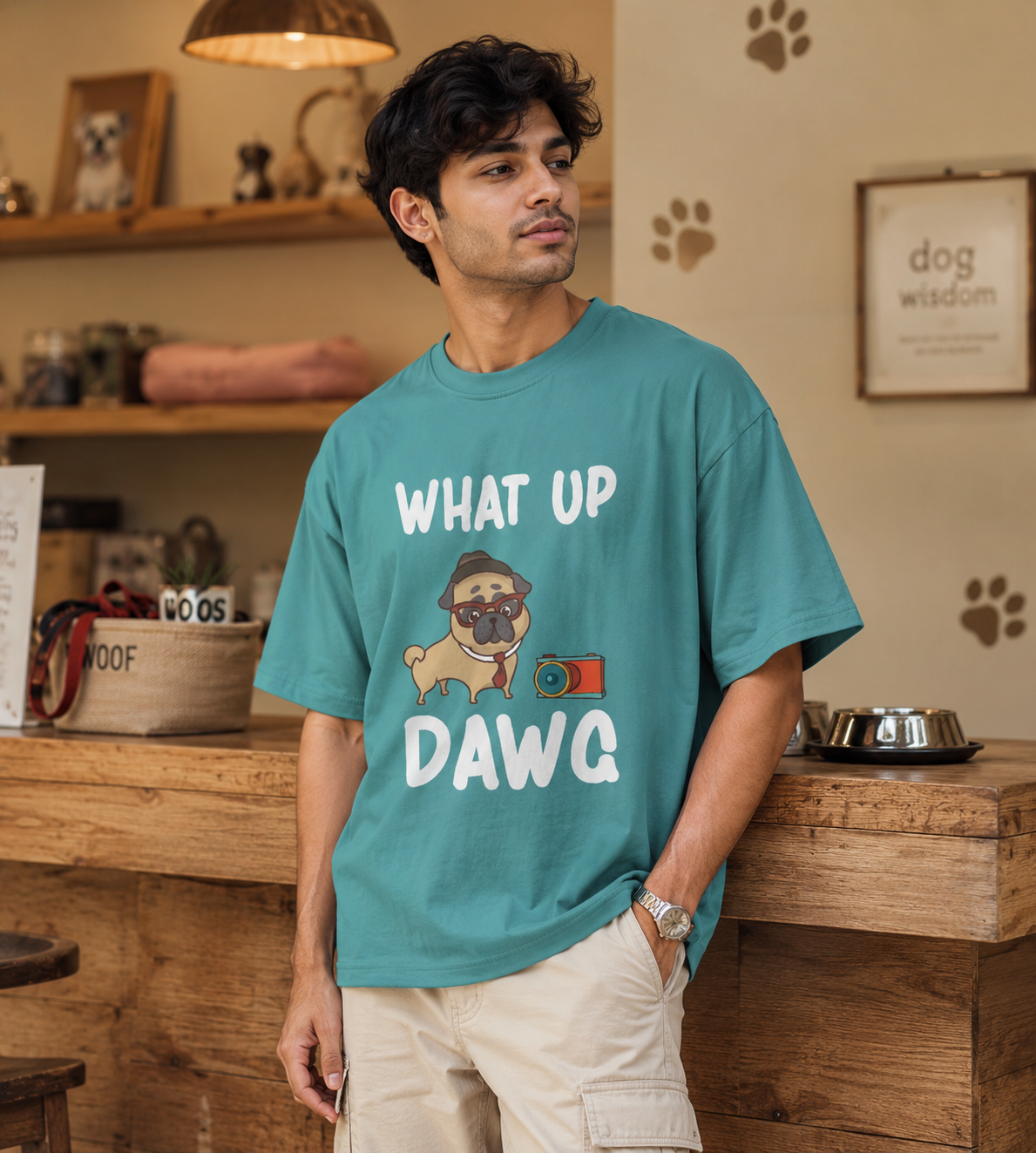 What Up Dawg (Dusty Turquoise)