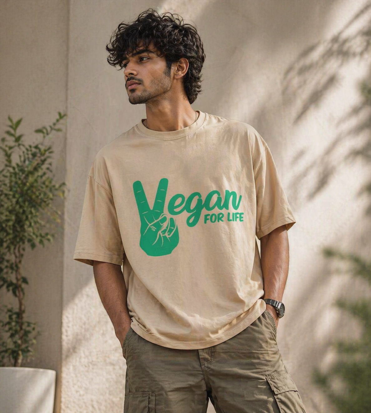 Vegan For Life (Beige)