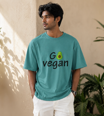 Go Vegan (Dusty Turquoise)