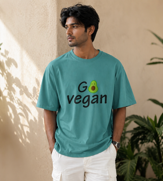 Go Vegan (Dusty Turquoise)