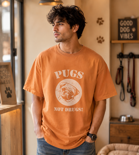 Pugs Not Drugs (Peach)