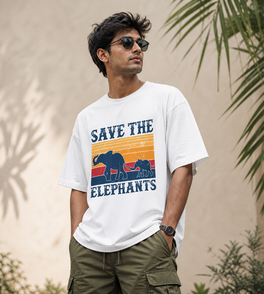 Save The Elephants (White)