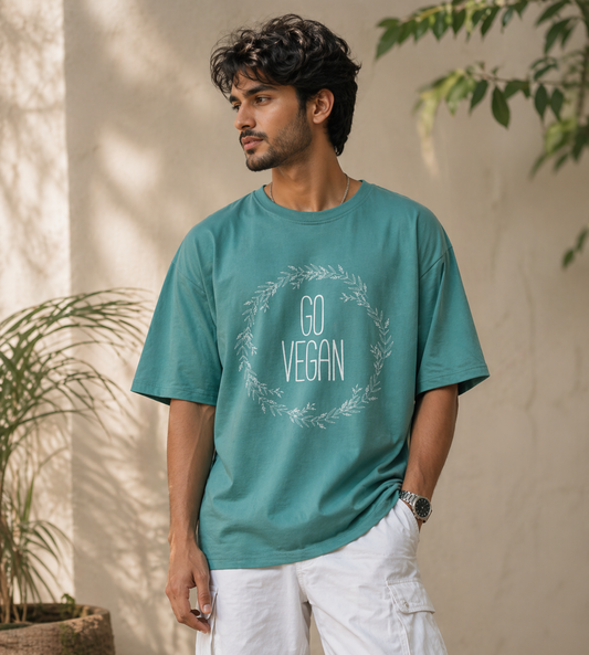 Go Vegan 02 (Dusty Turquoise)