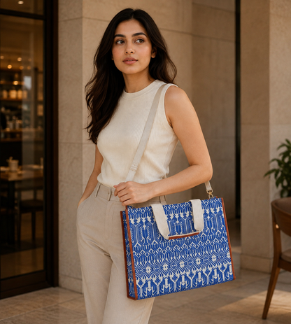 Tribal Weave Laptop Tote