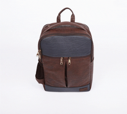 Brown & Blue Detachable Laptop Bag