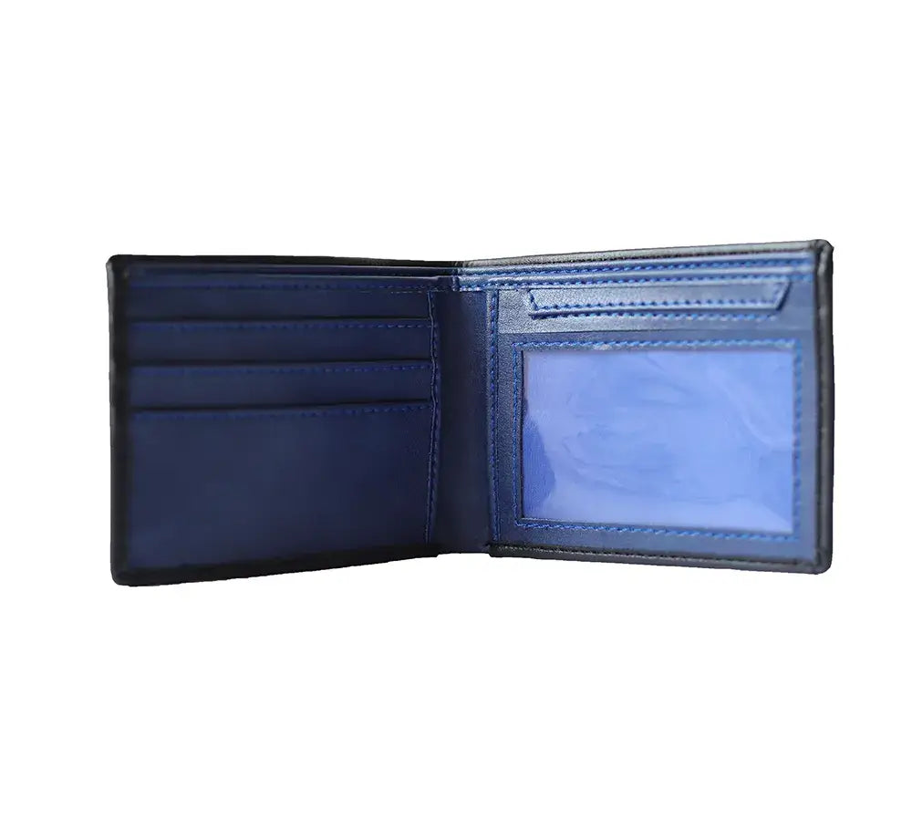 Black Blue Men's Wallet