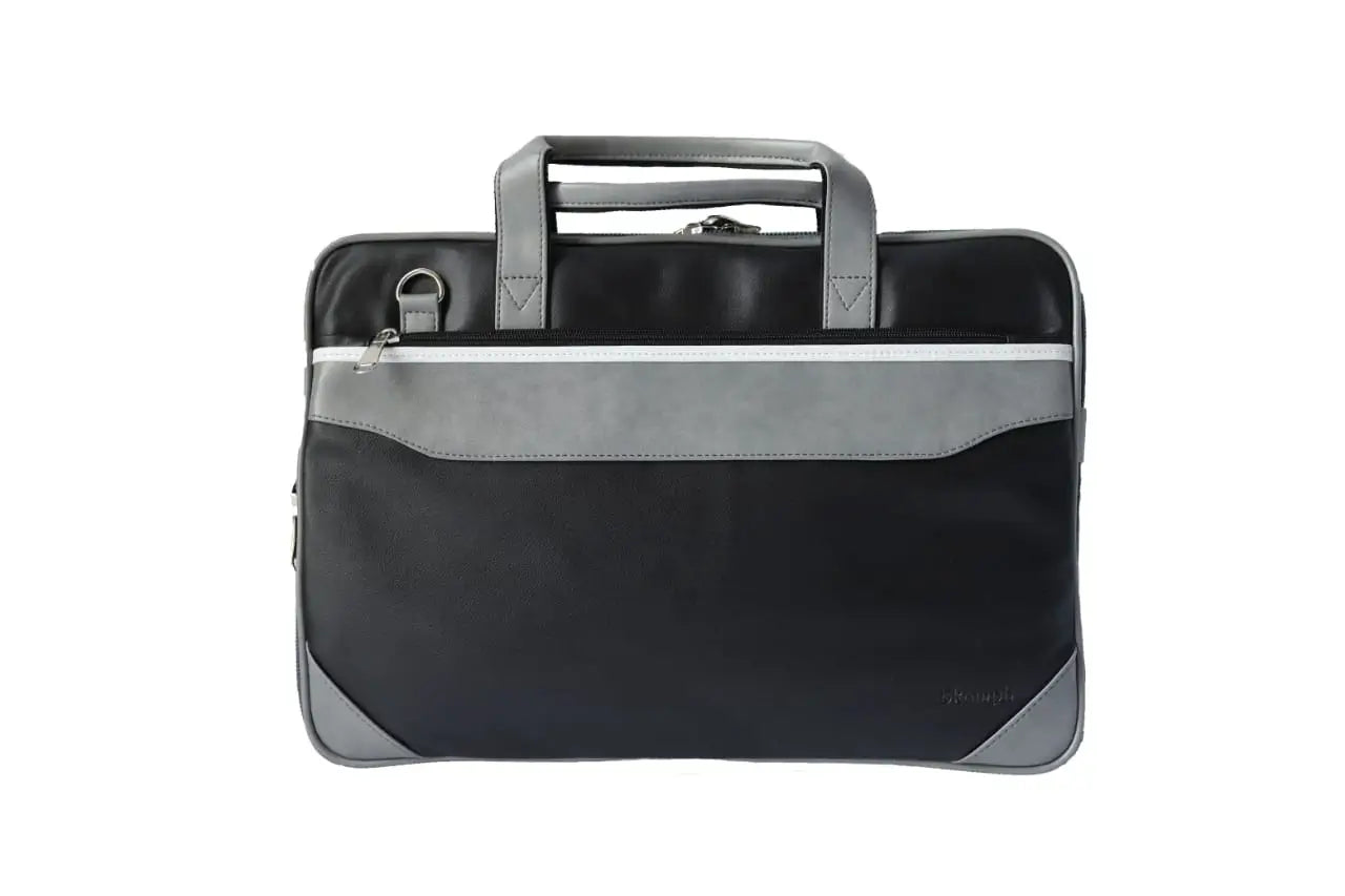 Black, Grey and White Expandable Backpack Laptop Bag