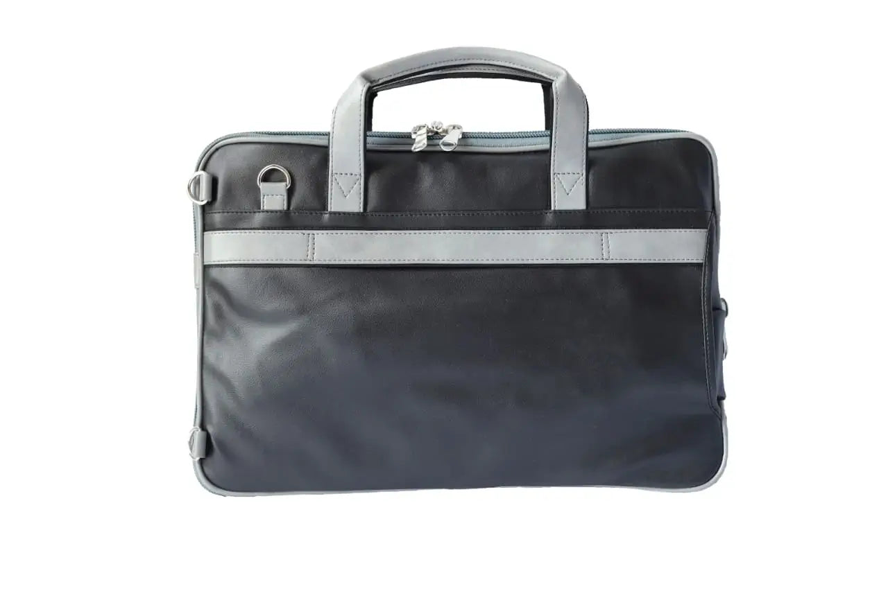 Black, Grey and White Expandable Backpack Laptop Bag
