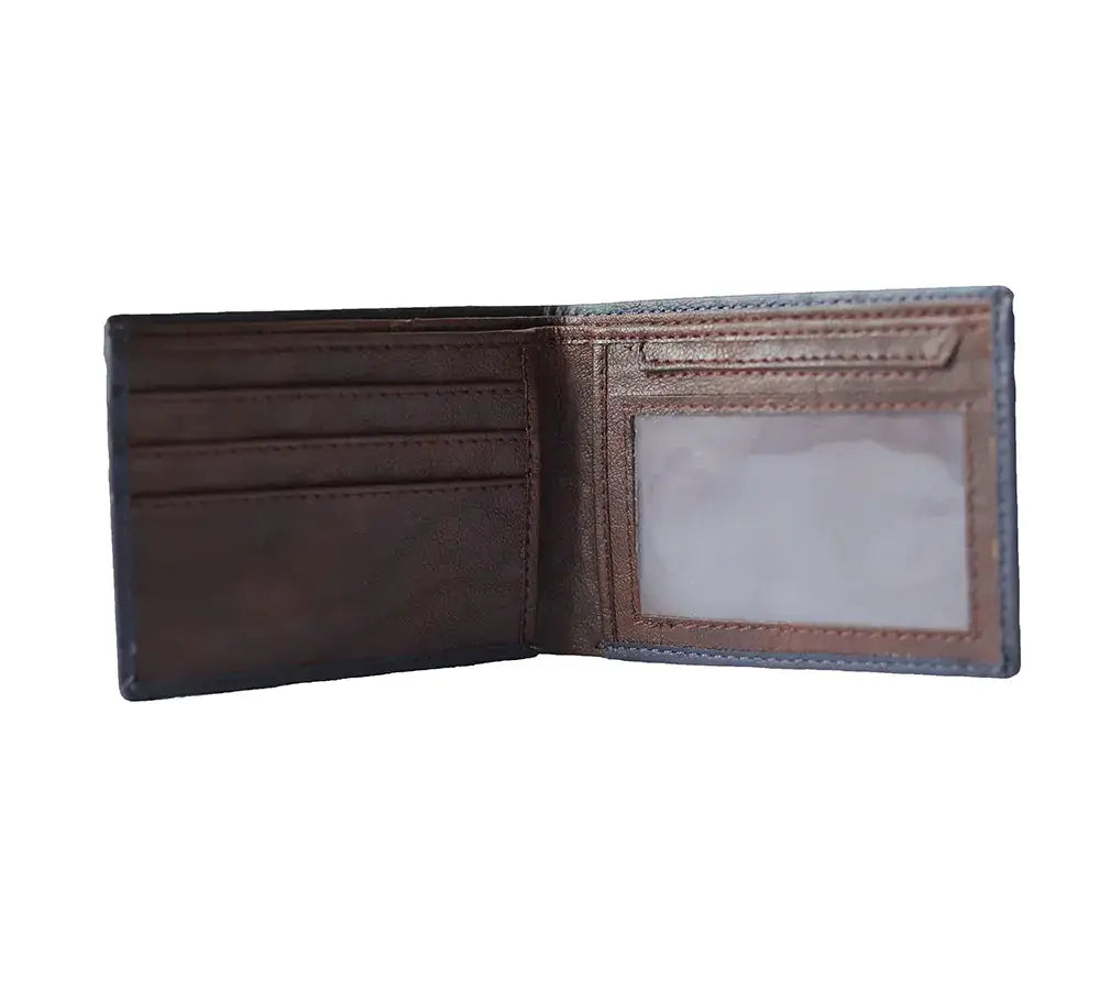 Blue Brown Men's Wallet