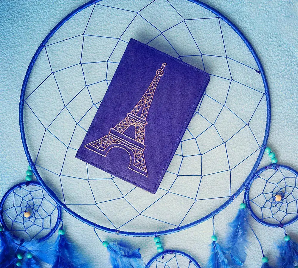 Blue Eiffel Tower Passport Cover