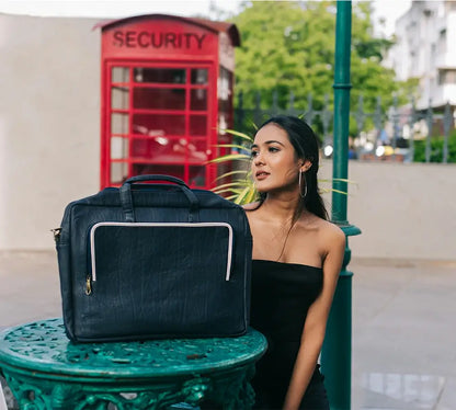 Blue & White Laptop Bag