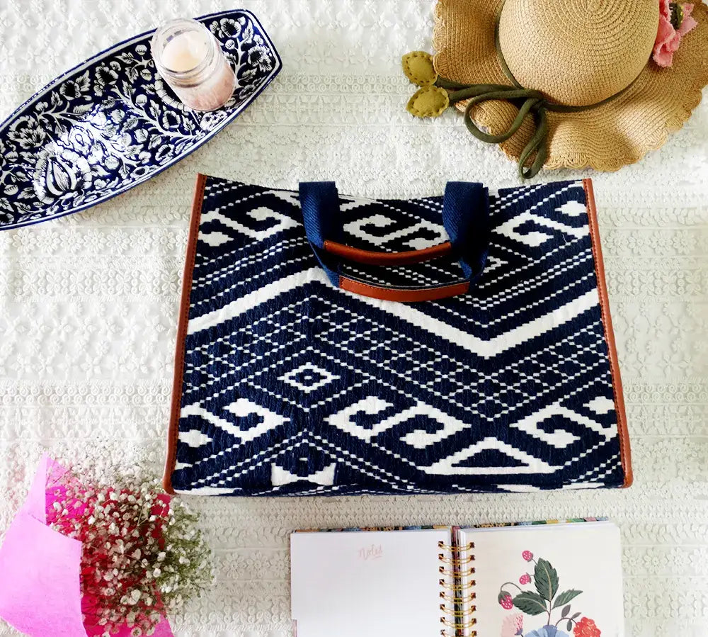 Bohemian Blue Laptop Tote