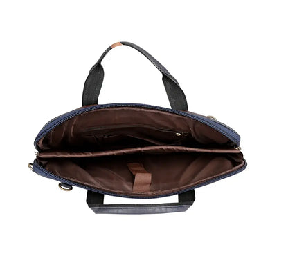 Brown & Blue Expandable Backpack Laptop Bag