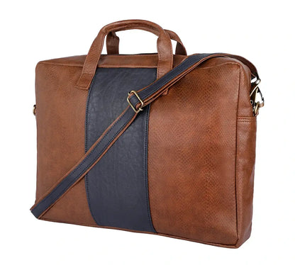 Brown & Blue Laptop Bag