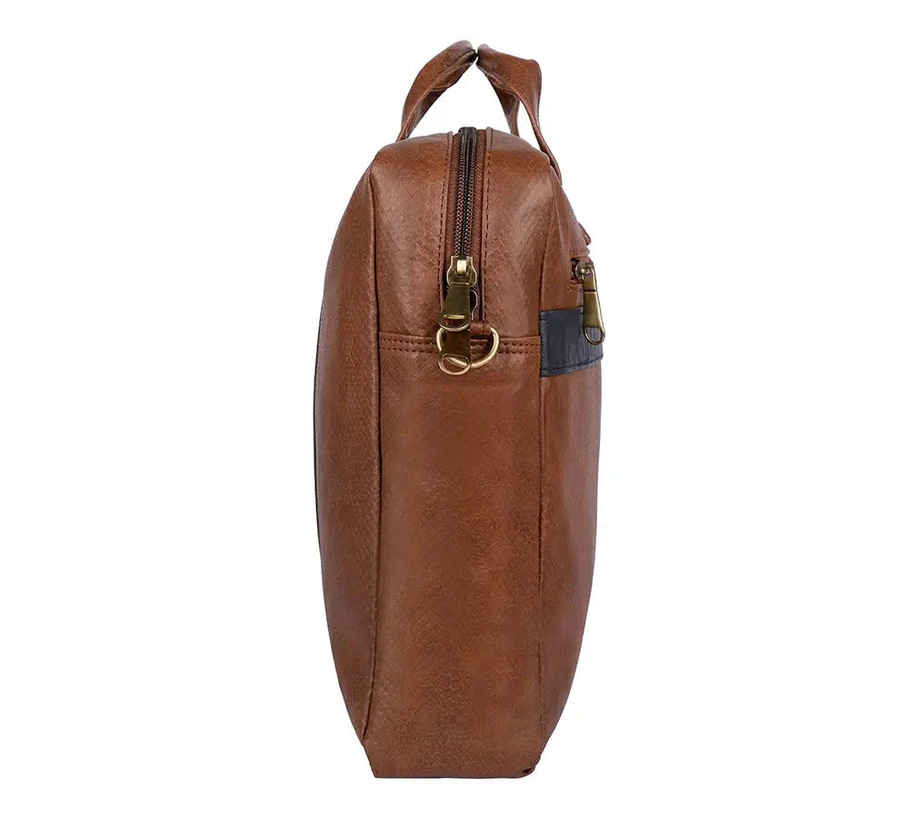 Brown & Blue Laptop Bag