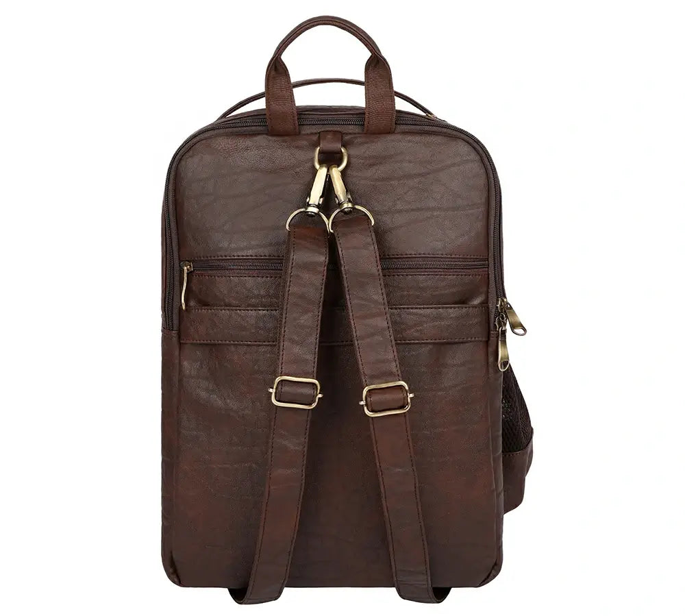 Brown & Blue Detachable Laptop Bag