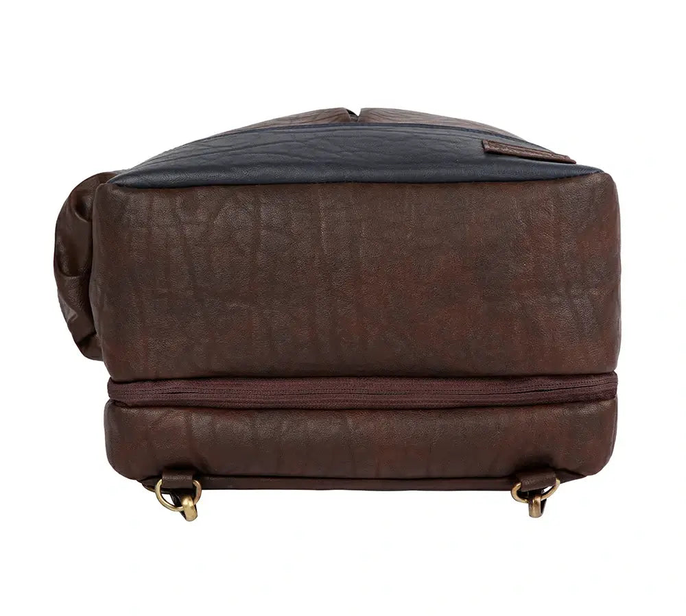 Brown & Blue Detachable Laptop Bag