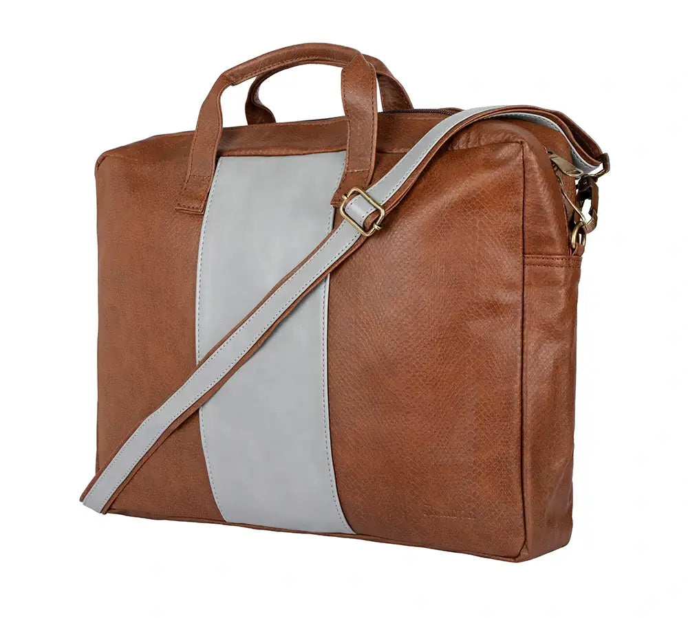 Brown & Grey Laptop Bag