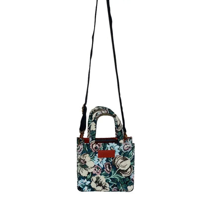 Floral Weave Mini Sling Bag
