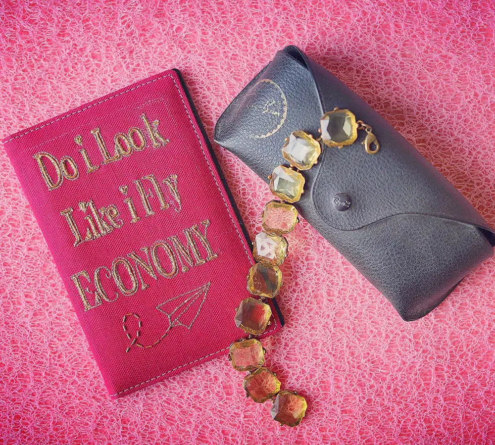 Red 'Do I Look Like I Fly Economy' Passport Cover