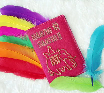 Red 'Haathi Mere Saathi' Passport Cover