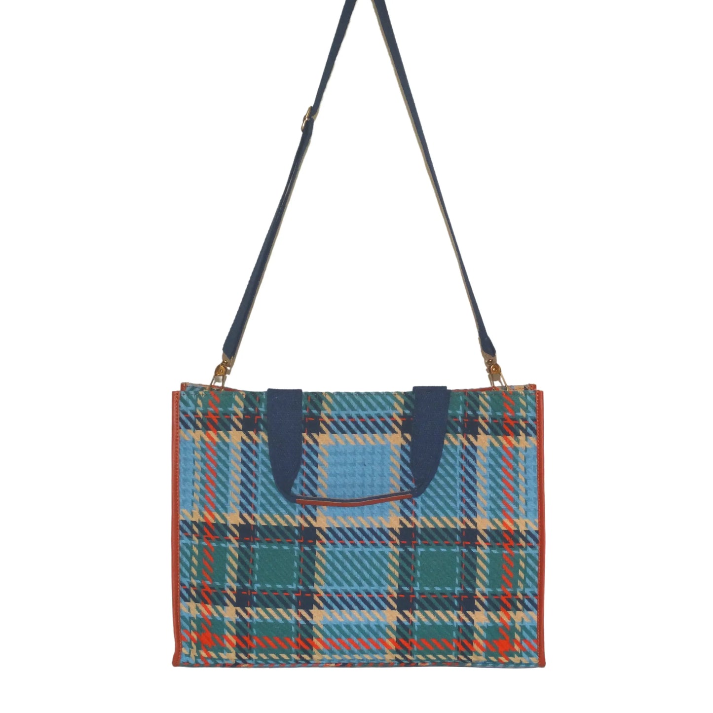 Scottish Checks Laptop Tote